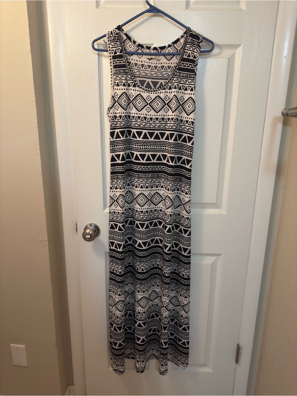 Black & White Geometric Maxi Dress